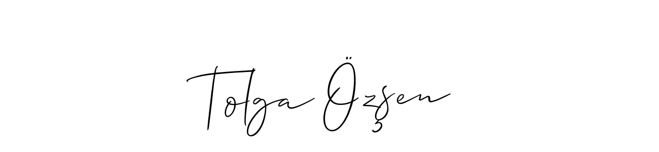 Also we have Tolga Özşen name is the best signature style. Create professional handwritten signature collection using Allison_Script autograph style. Tolga Özşen signature style 2 images and pictures png