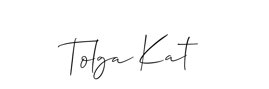 Create a beautiful signature design for name Tolga Kat. With this signature (Allison_Script) fonts, you can make a handwritten signature for free. Tolga Kat signature style 2 images and pictures png