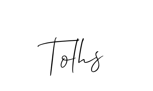How to make Tolhs signature? Allison_Script is a professional autograph style. Create handwritten signature for Tolhs name. Tolhs signature style 2 images and pictures png