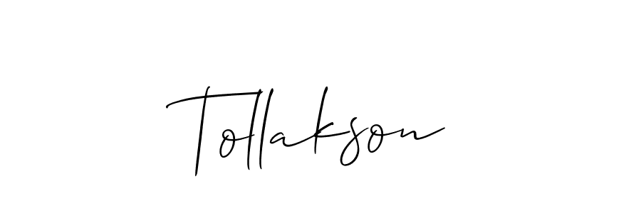 Use a signature maker to create a handwritten signature online. With this signature software, you can design (Allison_Script) your own signature for name Tollakson. Tollakson signature style 2 images and pictures png