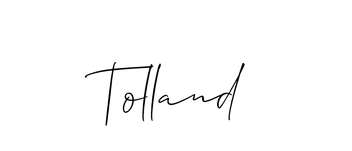 The best way (Allison_Script) to make a short signature is to pick only two or three words in your name. The name Tolland include a total of six letters. For converting this name. Tolland signature style 2 images and pictures png