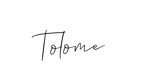 if you are searching for the best signature style for your name Tolome. so please give up your signature search. here we have designed multiple signature styles  using Allison_Script. Tolome signature style 2 images and pictures png