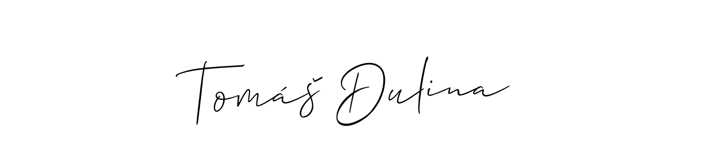 Also You can easily find your signature by using the search form. We will create Tomáš Dulina name handwritten signature images for you free of cost using Allison_Script sign style. Tomáš Dulina signature style 2 images and pictures png