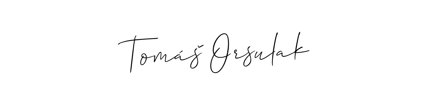 Tomáš Orsulak stylish signature style. Best Handwritten Sign (Allison_Script) for my name. Handwritten Signature Collection Ideas for my name Tomáš Orsulak. Tomáš Orsulak signature style 2 images and pictures png