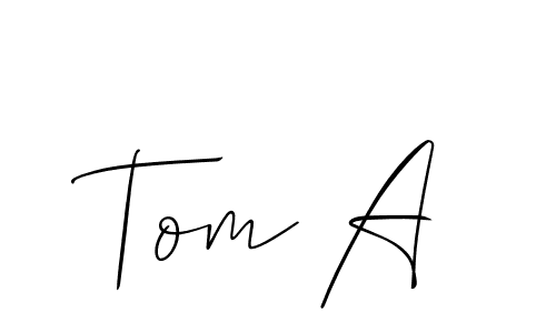 How to make Tom A signature? Allison_Script is a professional autograph style. Create handwritten signature for Tom A name. Tom A signature style 2 images and pictures png