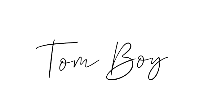 Tom Boy stylish signature style. Best Handwritten Sign (Allison_Script) for my name. Handwritten Signature Collection Ideas for my name Tom Boy. Tom Boy signature style 2 images and pictures png