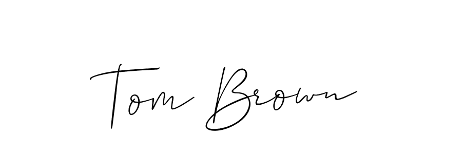 It looks lik you need a new signature style for name Tom Brown. Design unique handwritten (Allison_Script) signature with our free signature maker in just a few clicks. Tom Brown signature style 2 images and pictures png