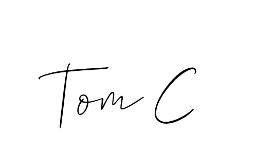 if you are searching for the best signature style for your name Tom C. so please give up your signature search. here we have designed multiple signature styles  using Allison_Script. Tom C signature style 2 images and pictures png