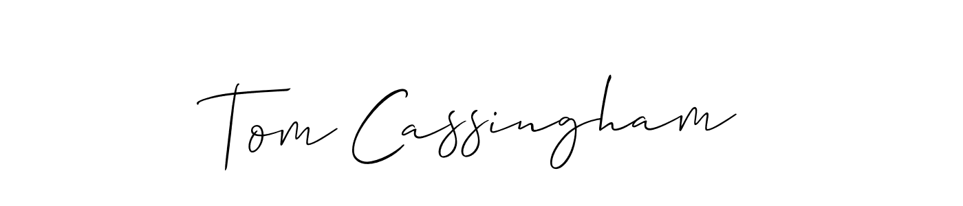 Also You can easily find your signature by using the search form. We will create Tom Cassingham name handwritten signature images for you free of cost using Allison_Script sign style. Tom Cassingham signature style 2 images and pictures png