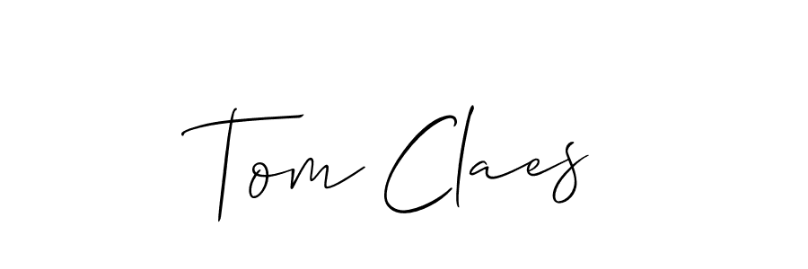 You should practise on your own different ways (Allison_Script) to write your name (Tom Claes) in signature. don't let someone else do it for you. Tom Claes signature style 2 images and pictures png