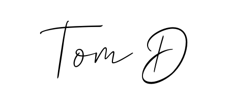 Tom D stylish signature style. Best Handwritten Sign (Allison_Script) for my name. Handwritten Signature Collection Ideas for my name Tom D. Tom D signature style 2 images and pictures png