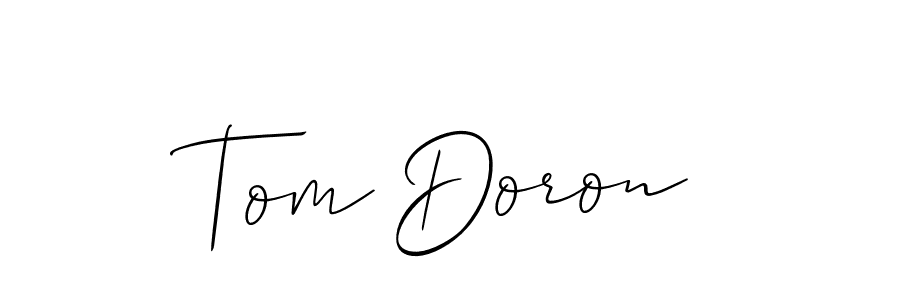 The best way (Allison_Script) to make a short signature is to pick only two or three words in your name. The name Tom Doron include a total of six letters. For converting this name. Tom Doron signature style 2 images and pictures png