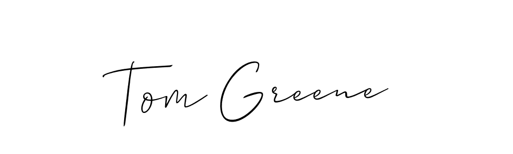 You should practise on your own different ways (Allison_Script) to write your name (Tom Greene) in signature. don't let someone else do it for you. Tom Greene signature style 2 images and pictures png