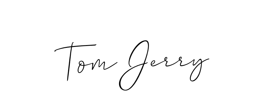 It looks lik you need a new signature style for name Tom Jerry. Design unique handwritten (Allison_Script) signature with our free signature maker in just a few clicks. Tom Jerry signature style 2 images and pictures png