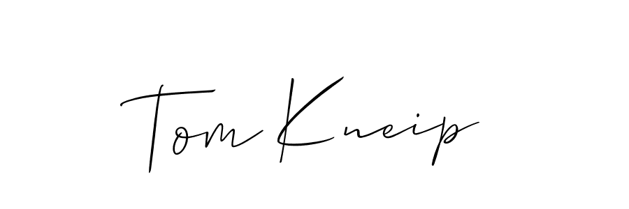 Tom Kneip stylish signature style. Best Handwritten Sign (Allison_Script) for my name. Handwritten Signature Collection Ideas for my name Tom Kneip. Tom Kneip signature style 2 images and pictures png