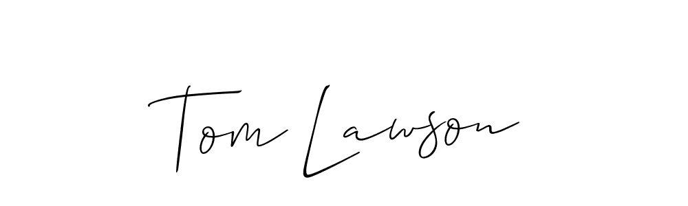 Tom Lawson stylish signature style. Best Handwritten Sign (Allison_Script) for my name. Handwritten Signature Collection Ideas for my name Tom Lawson. Tom Lawson signature style 2 images and pictures png