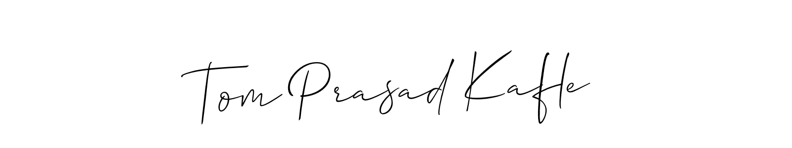 Make a beautiful signature design for name Tom Prasad Kafle. With this signature (Allison_Script) style, you can create a handwritten signature for free. Tom Prasad Kafle signature style 2 images and pictures png