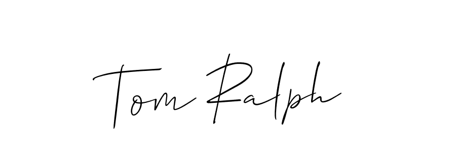 Use a signature maker to create a handwritten signature online. With this signature software, you can design (Allison_Script) your own signature for name Tom Ralph. Tom Ralph signature style 2 images and pictures png