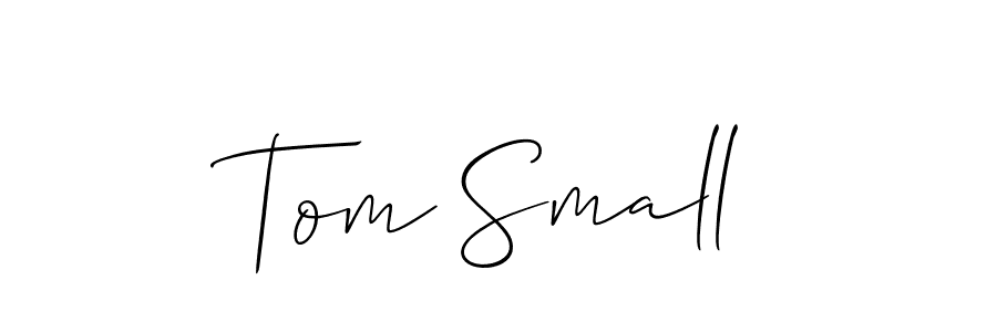 How to make Tom Small name signature. Use Allison_Script style for creating short signs online. This is the latest handwritten sign. Tom Small signature style 2 images and pictures png