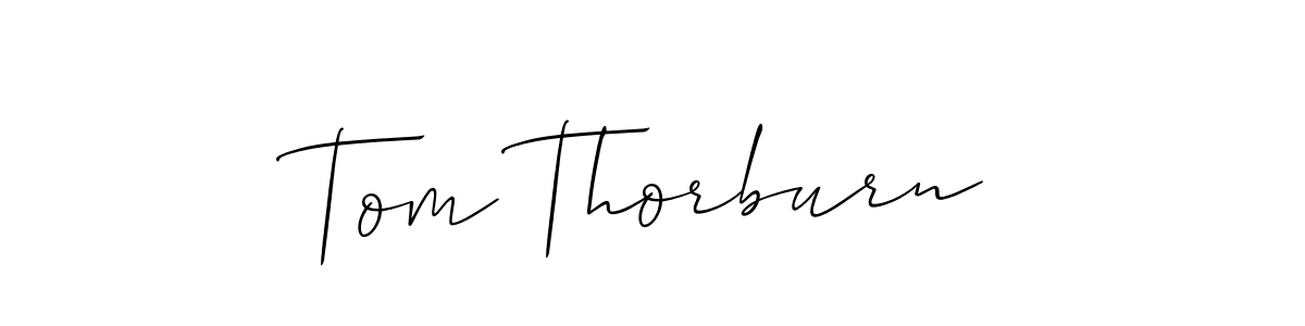 Tom Thorburn stylish signature style. Best Handwritten Sign (Allison_Script) for my name. Handwritten Signature Collection Ideas for my name Tom Thorburn. Tom Thorburn signature style 2 images and pictures png