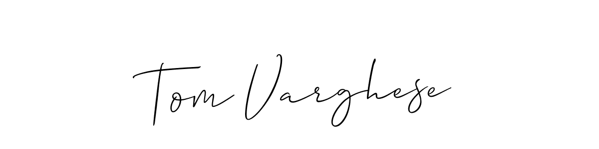Make a short Tom Varghese signature style. Manage your documents anywhere anytime using Allison_Script. Create and add eSignatures, submit forms, share and send files easily. Tom Varghese signature style 2 images and pictures png