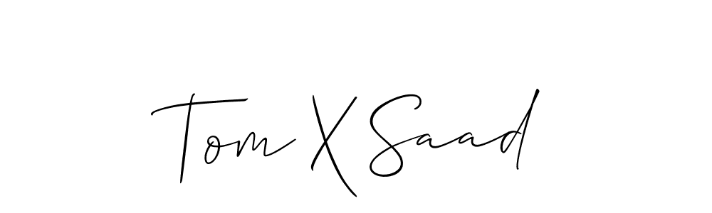 Check out images of Autograph of Tom X Saad name. Actor Tom X Saad Signature Style. Allison_Script is a professional sign style online. Tom X Saad signature style 2 images and pictures png