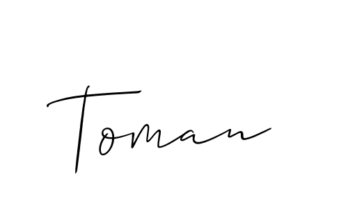 Toman stylish signature style. Best Handwritten Sign (Allison_Script) for my name. Handwritten Signature Collection Ideas for my name Toman. Toman signature style 2 images and pictures png