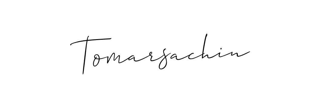 Make a beautiful signature design for name Tomarsachin. With this signature (Allison_Script) style, you can create a handwritten signature for free. Tomarsachin signature style 2 images and pictures png