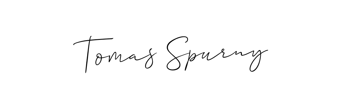 Allison_Script is a professional signature style that is perfect for those who want to add a touch of class to their signature. It is also a great choice for those who want to make their signature more unique. Get Tomas Spurny name to fancy signature for free. Tomas Spurny signature style 2 images and pictures png
