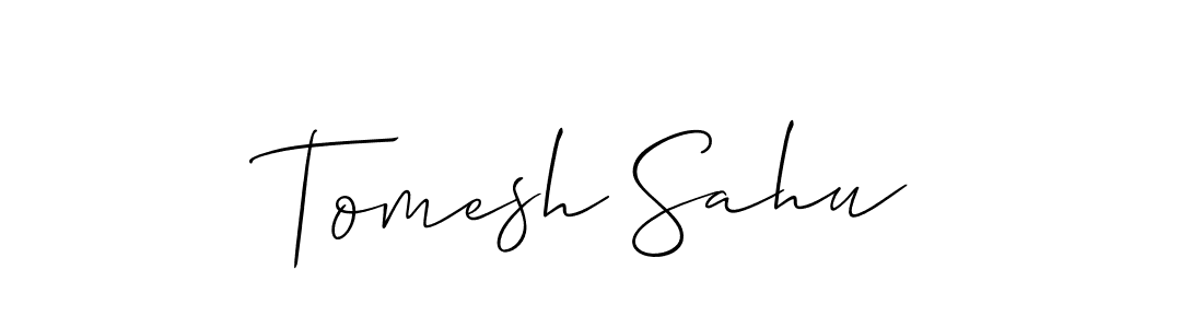 Similarly Allison_Script is the best handwritten signature design. Signature creator online .You can use it as an online autograph creator for name Tomesh Sahu. Tomesh Sahu signature style 2 images and pictures png