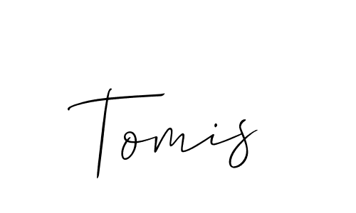 How to make Tomis signature? Allison_Script is a professional autograph style. Create handwritten signature for Tomis name. Tomis signature style 2 images and pictures png