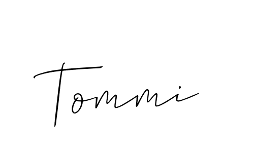 You should practise on your own different ways (Allison_Script) to write your name (Tommi) in signature. don't let someone else do it for you. Tommi signature style 2 images and pictures png