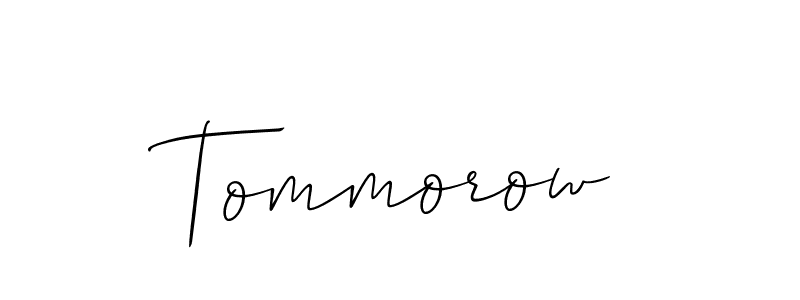 How to Draw Tommorow signature style? Allison_Script is a latest design signature styles for name Tommorow. Tommorow signature style 2 images and pictures png