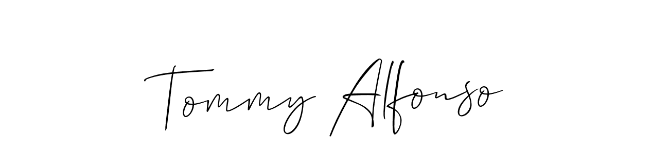 Design your own signature with our free online signature maker. With this signature software, you can create a handwritten (Allison_Script) signature for name Tommy Alfonso. Tommy Alfonso signature style 2 images and pictures png