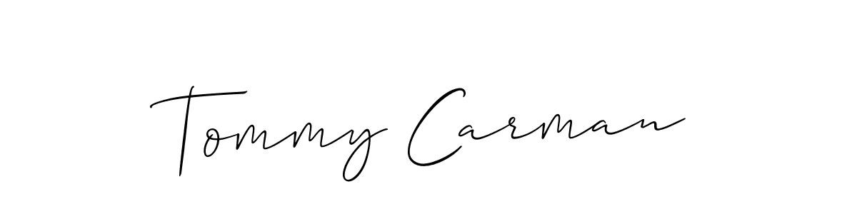 It looks lik you need a new signature style for name Tommy Carman. Design unique handwritten (Allison_Script) signature with our free signature maker in just a few clicks. Tommy Carman signature style 2 images and pictures png