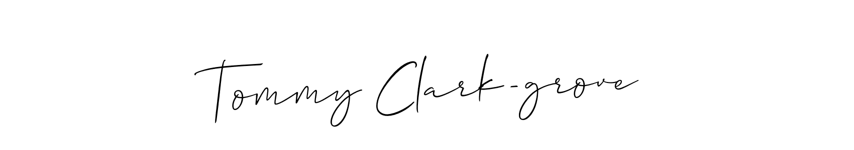 The best way (Allison_Script) to make a short signature is to pick only two or three words in your name. The name Tommy Clark-grove include a total of six letters. For converting this name. Tommy Clark-grove signature style 2 images and pictures png