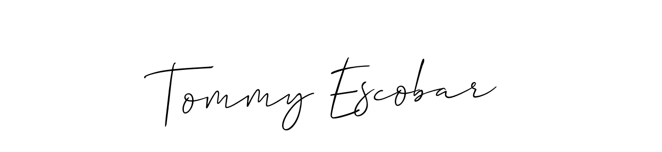 Also You can easily find your signature by using the search form. We will create Tommy Escobar name handwritten signature images for you free of cost using Allison_Script sign style. Tommy Escobar signature style 2 images and pictures png