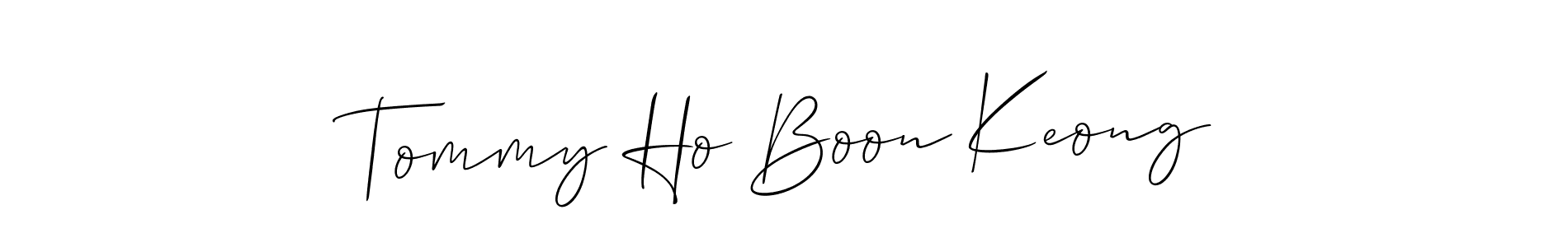 Use a signature maker to create a handwritten signature online. With this signature software, you can design (Allison_Script) your own signature for name Tommy Ho Boon Keong. Tommy Ho Boon Keong signature style 2 images and pictures png