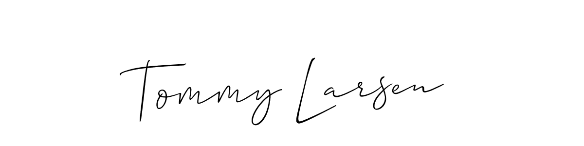 Allison_Script is a professional signature style that is perfect for those who want to add a touch of class to their signature. It is also a great choice for those who want to make their signature more unique. Get Tommy Larsen name to fancy signature for free. Tommy Larsen signature style 2 images and pictures png