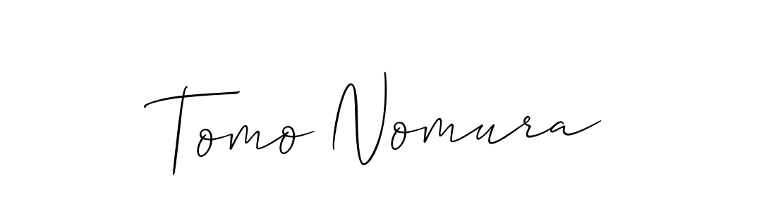 Also we have Tomo Nomura name is the best signature style. Create professional handwritten signature collection using Allison_Script autograph style. Tomo Nomura signature style 2 images and pictures png