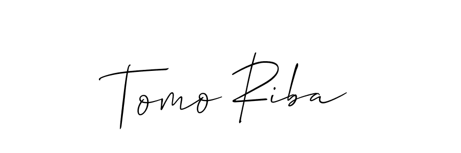 Allison_Script is a professional signature style that is perfect for those who want to add a touch of class to their signature. It is also a great choice for those who want to make their signature more unique. Get Tomo Riba name to fancy signature for free. Tomo Riba signature style 2 images and pictures png