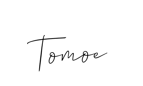 You should practise on your own different ways (Allison_Script) to write your name (Tomoe) in signature. don't let someone else do it for you. Tomoe signature style 2 images and pictures png