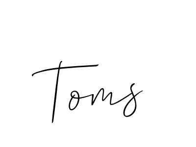 Toms stylish signature style. Best Handwritten Sign (Allison_Script) for my name. Handwritten Signature Collection Ideas for my name Toms. Toms signature style 2 images and pictures png