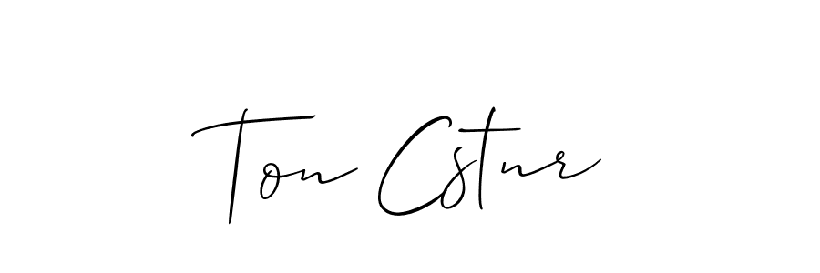 Ton Cstnr stylish signature style. Best Handwritten Sign (Allison_Script) for my name. Handwritten Signature Collection Ideas for my name Ton Cstnr. Ton Cstnr signature style 2 images and pictures png