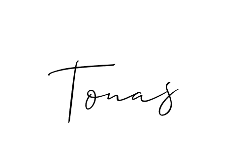 Tonas stylish signature style. Best Handwritten Sign (Allison_Script) for my name. Handwritten Signature Collection Ideas for my name Tonas. Tonas signature style 2 images and pictures png