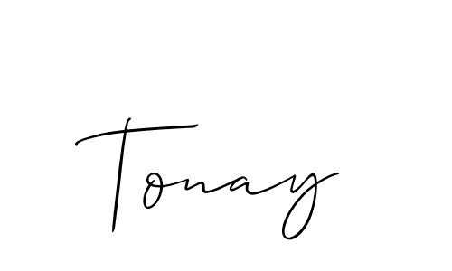 How to make Tonay name signature. Use Allison_Script style for creating short signs online. This is the latest handwritten sign. Tonay signature style 2 images and pictures png