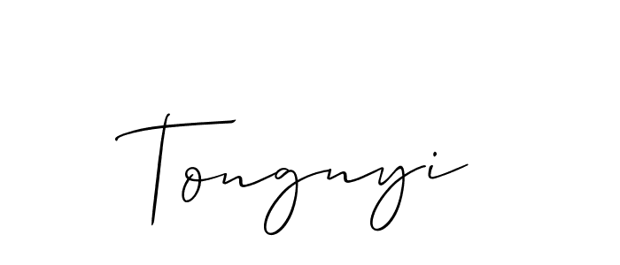 How to make Tongnyi name signature. Use Allison_Script style for creating short signs online. This is the latest handwritten sign. Tongnyi signature style 2 images and pictures png