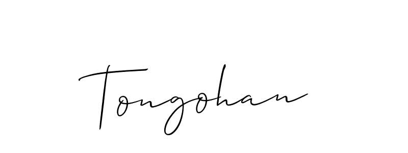 You should practise on your own different ways (Allison_Script) to write your name (Tongohan) in signature. don't let someone else do it for you. Tongohan signature style 2 images and pictures png