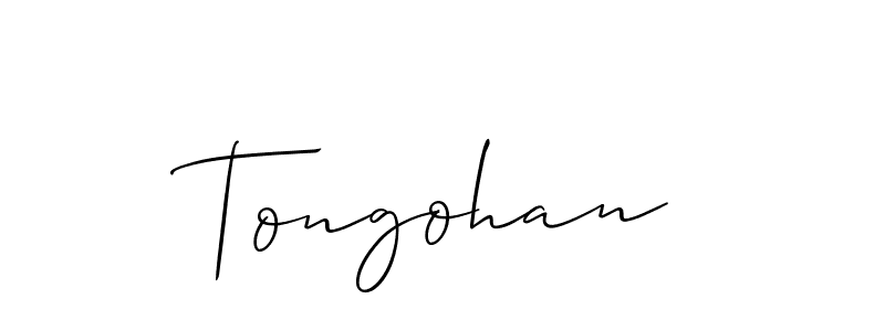 Make a beautiful signature design for name Tongohan. With this signature (Allison_Script) style, you can create a handwritten signature for free. Tongohan signature style 2 images and pictures png