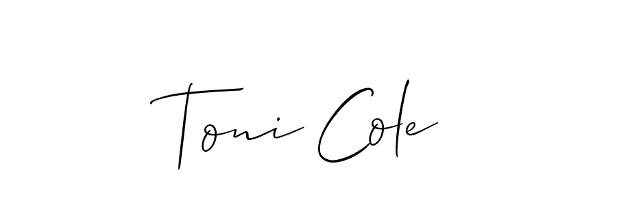 Create a beautiful signature design for name Toni Cole. With this signature (Allison_Script) fonts, you can make a handwritten signature for free. Toni Cole signature style 2 images and pictures png